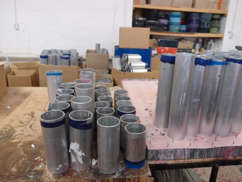 キャンドル制作風景