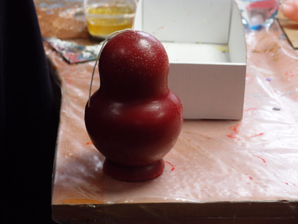 キャンドル制作風景