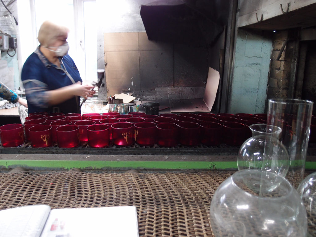 キャンドル制作風景