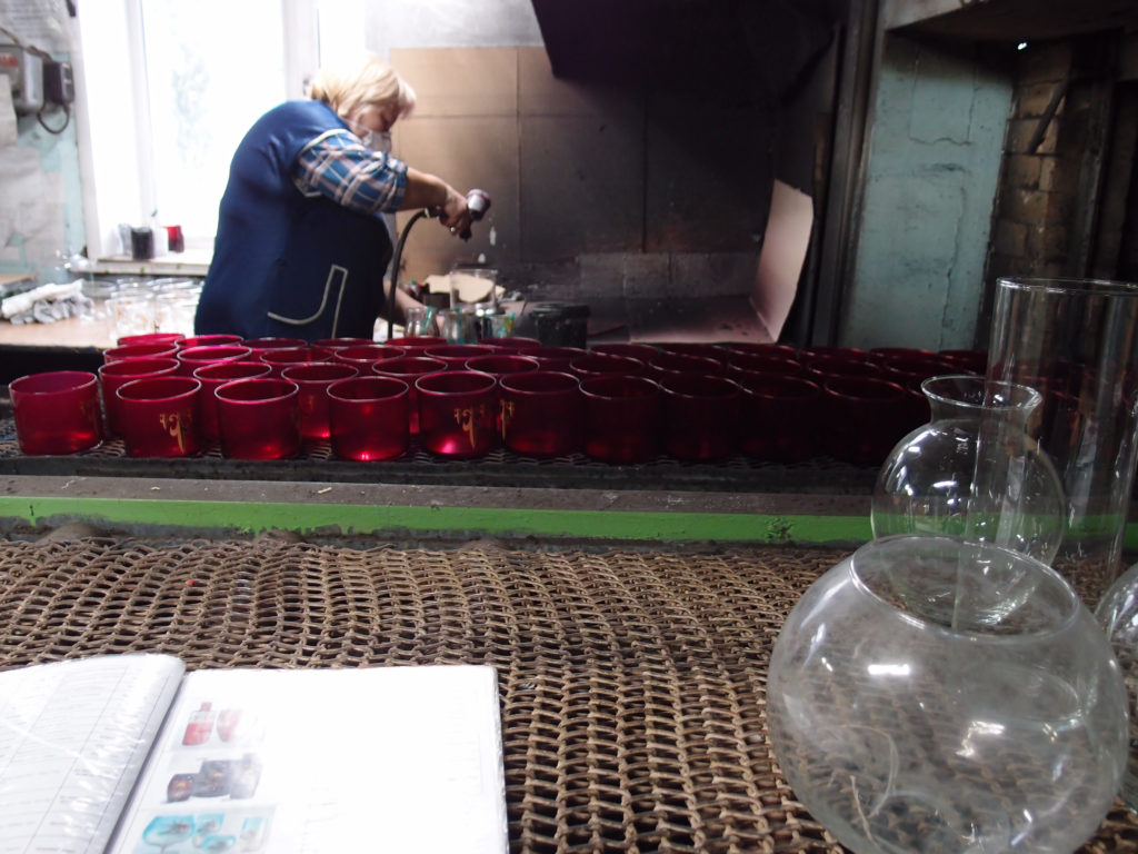 キャンドル制作風景